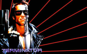 Terminator Holding A Gun Wallpaper