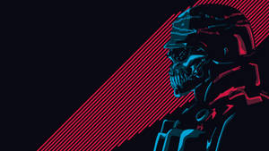 Terminator Neon Art Wallpaper