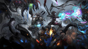 Terran Protoss And Zerg 4k Starcraft Wallpaper