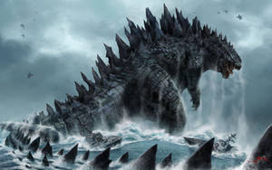 Terror Unleashed: The Mighty Shin Godzilla Wallpaper