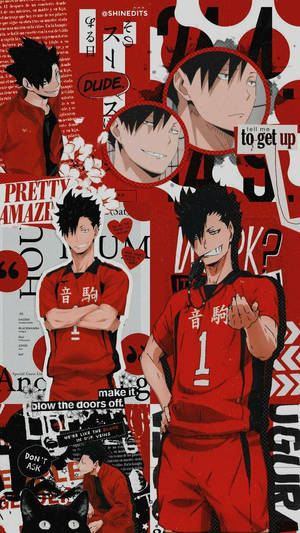 Tetsuro Kuroo Magazine Collage Wallpaper