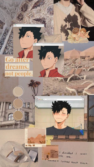 Tetsuroo Kuroo Aesthetic Mood Board Wallpaper