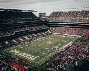 Texas Am University Packed Football Stadium Wallpaper