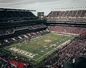 Texas Am University Packed Football Stadium Wallpaper