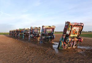 Texas Cadillac Ranch Wallpaper