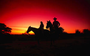 Texas Cowboys Silhouette Wallpaper