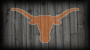 Texas Longhorn Wooden Background Wallpaper