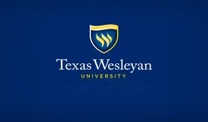 Texas Wesleyan University Logo In Blue Wallpaper