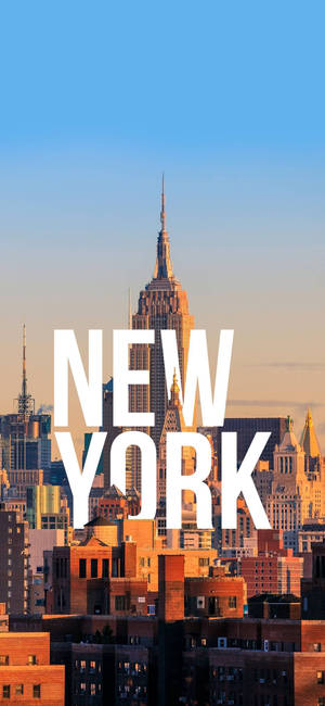 Text Over City New York Iphone Wallpaper