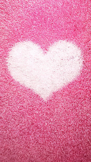 Textured Pink Heart Wallpaper