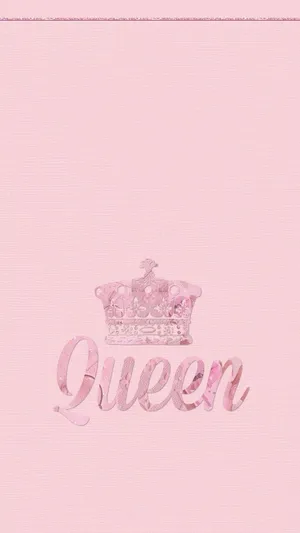 Textured Pink Queen Girly Wallpaper