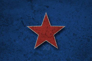 Textured Red Star Wallpaper