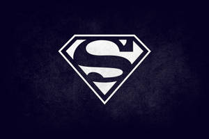 Textured White And Blue Superman Logo Wallpaper