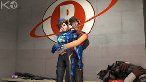 Tf2 4k Scout And Tracer Scene Wallpaper