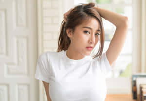 Thai Girl In White Shirt Wallpaper