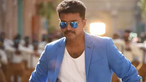 Thalapathy Vijay Blue Sunglasses Wallpaper