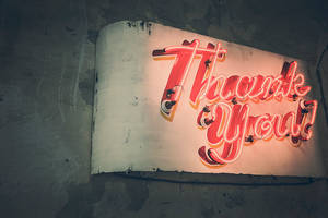 Thank You Sign Vintage Aesthetic Pc Wallpaper
