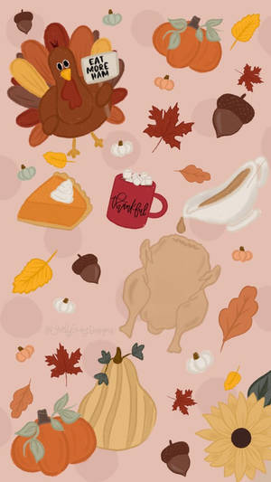 Thanksgiving Aesthetic Illustrations Wallpaper
