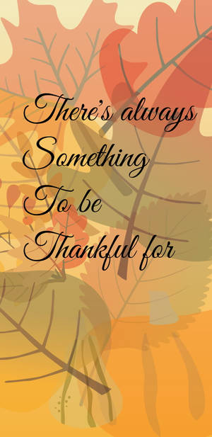 Thanksgiving Greeting With Autumn Leaves Iphone Wallpaper