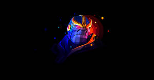 Thanos Black Glowing Art Wallpaper