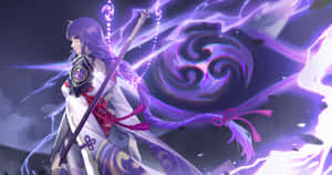 The Accursed Lord Of The Storms, Baal In Genshin Impact Wallpaper