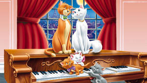 The Aristocats By The Piano Wallpaper