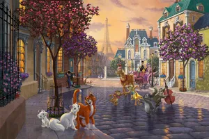 The Aristocats' Neighborhood Wallpaper