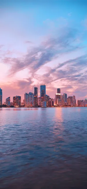 The Beauty Of The Miami Skyline Seen From An Iphone Wallpaper