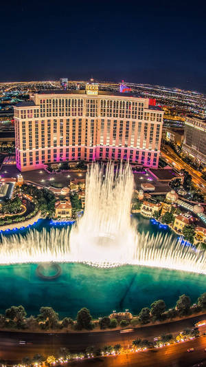 The Bellagio Fountain At Night Wallpaper