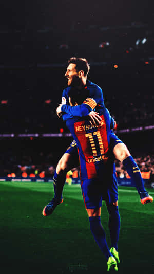 The Best Of The Best: Soccer Legends Messi And Neymar Wallpaper