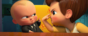 The Boss Baby Arguing With Tim Wallpaper