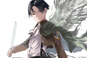 The Brave Captain Levi From Attack On Titan Wallpaper