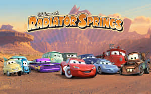 The Cars Are In Front Of A Desert Wallpaper