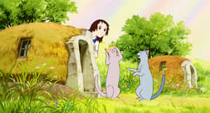 The Cat Returns - Charming Animated Adventure Wallpaper