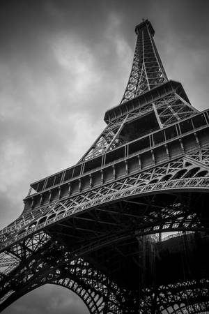 The City Of Lights Stands Proud In Black And White Wallpaper