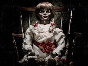 The Conjuring Smiling Annabelle Doll Wallpaper