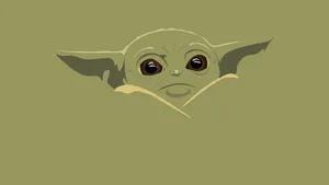 The Cutest Baby Yoda Cartoon You’ll Ever See Wallpaper