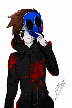 The Dark Entity, Eyeless Jack Against An Ominous Backdrop Wallpaper