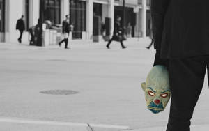 The Dark Knight Joker Mask Wallpaper