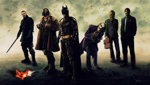 The Dark Knight Trilogy Villain Fan Art Wallpaper