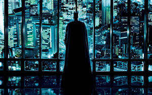 The Dark Knight Watches Gotham City Wallpaper