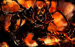 The Demon-slaying Action Of Doom Eternal In 4k Wallpaper