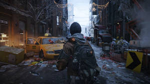 The Division 4k Soldier Yellow Cab Wallpaper