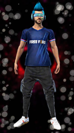 The Dominating Dj Alok In Cool Blue Attire From Free Fire Wallpaper