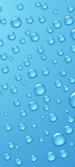 'the Elite Samsung S21 Ultra Graces A Unique Zenith In A Blue Droplets Background' Wallpaper