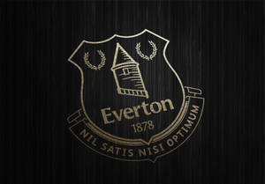 The Emblem Of Everton Football Club In Black Wallpaper