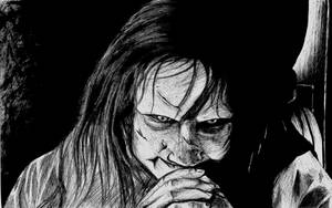 The Exorcist Pencil Sketch Wallpaper