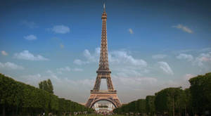 The Famous Eiffel Tower In The Heart Of Paris Wallpaper