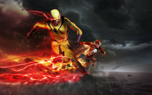 The Flash Versus The Reverse Flash Wallpaper