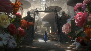 The Gate In Alice In Wonderland Wallpaper